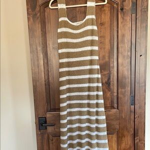 Striped Sleeveless Maxi Dress